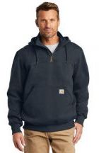 Carhartt  Rain Defender Paxton Adult Unisex 13 ounce Cotton Poly Heavyweight Hooded Zip Mock Sweatshirt